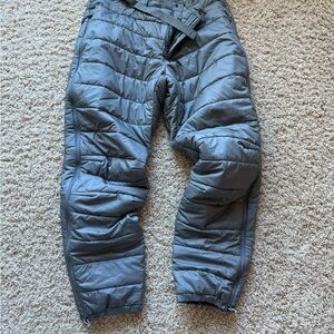 Sitka Gray Quilted Pants with Belt